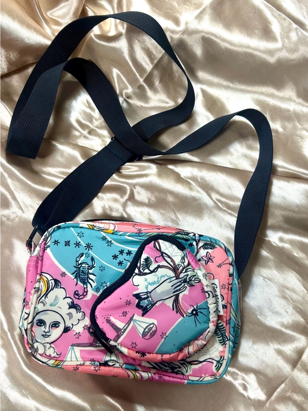 Cath Kidston Celestial Crossbody Purse UK Pink Blue Rare